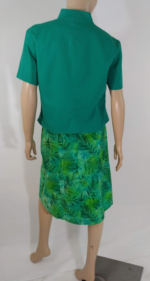 80's Women's Dress Set Shift Dress Matching Jacke… - image 7