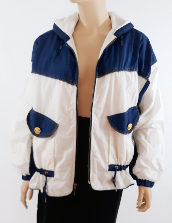 80's Hooded Jacket Women's Sailor Metallic Gold T… - image 2