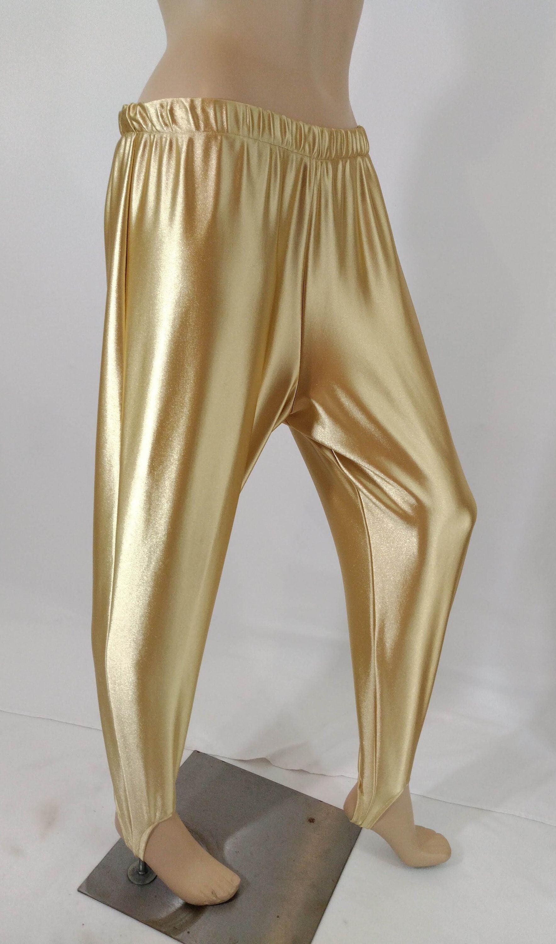 Gold pants women discount