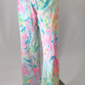 Lilly Pulitzer Pants Women's Pants Wild Colorful Neon Abstract 100% ...