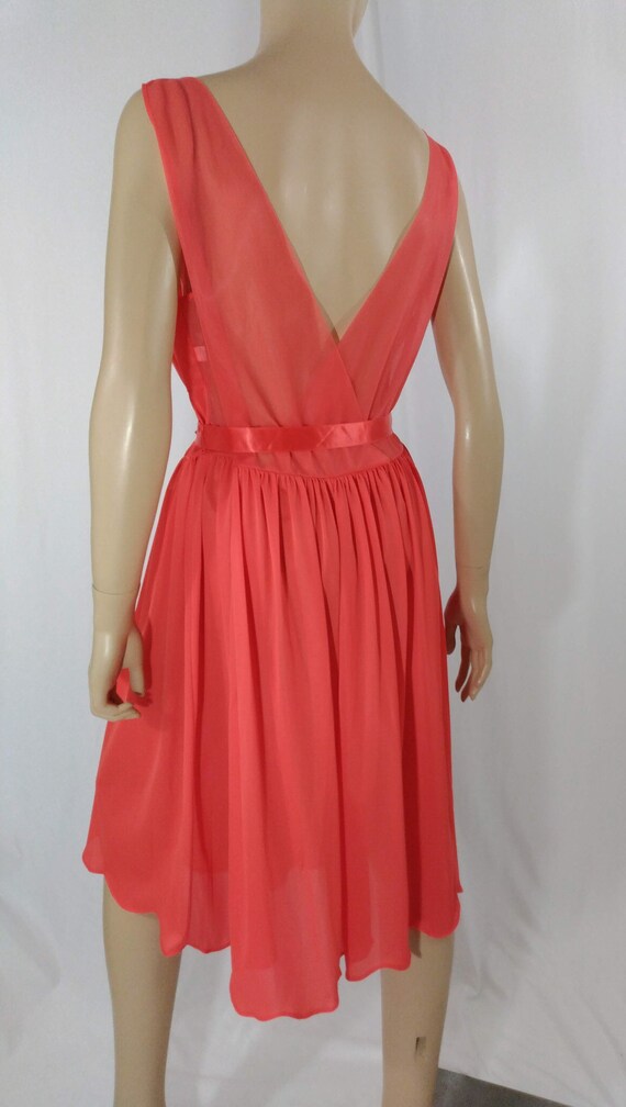 Red Slip 60's Vanity Fair Slip Night Gown Women's… - image 6