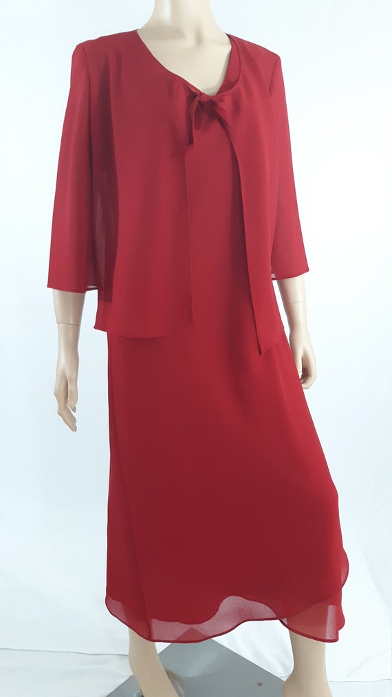80's Women's Dress Sheer Jacket Set Semi Formal Red - Etsy Canada