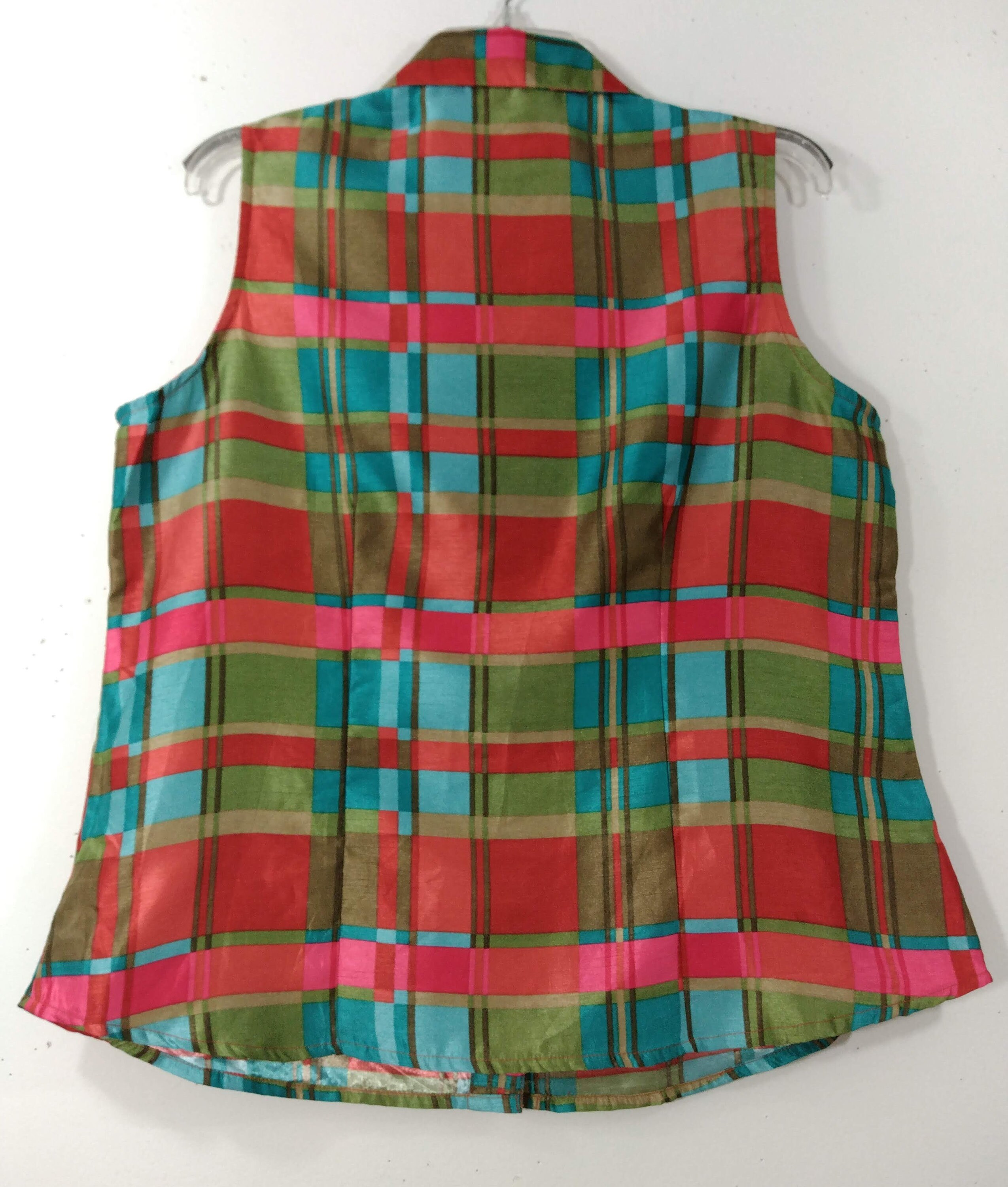 Sleeveless Toffee Tee in Blush Gingham Sleeveless Toffee Tee in Blush Gingham