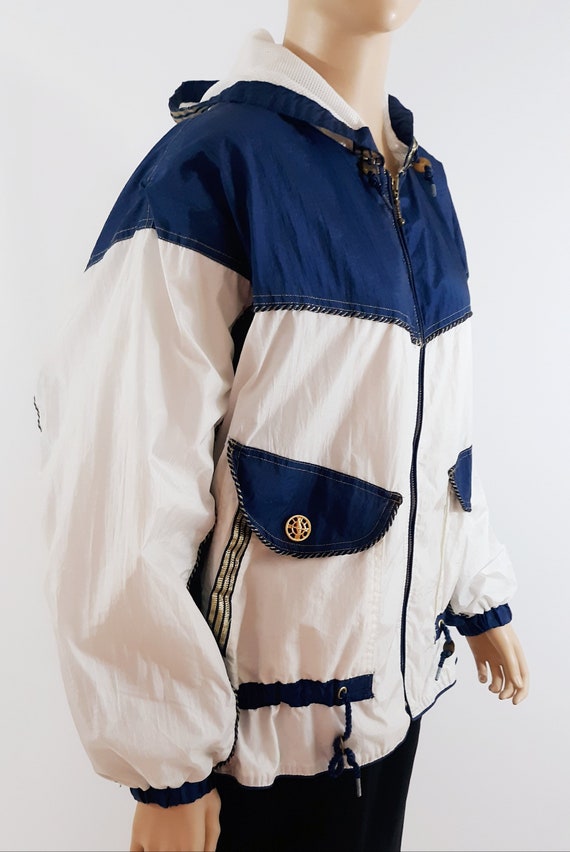 80's Hooded Jacket Women's Sailor Metallic Gold T… - image 5