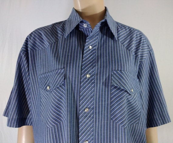 Wrangler Men's Shirt Western Shirt Early 80's Cow… - image 1