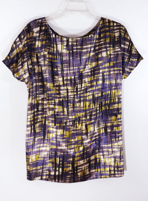 Vera Wang Women's Shirt Short Sleeve Abstract Str… - image 8