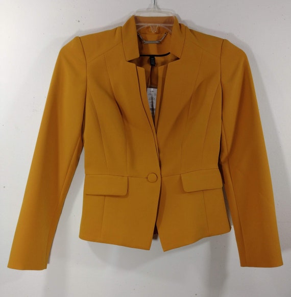 Blazer de Mujer Mostaza Amarillo Post Moderno - Etsy México