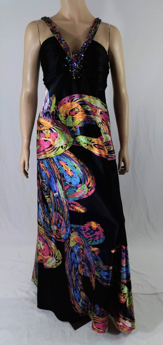 NORDSTROM Gown Women's Semi Formal Colorful Wild … - image 1