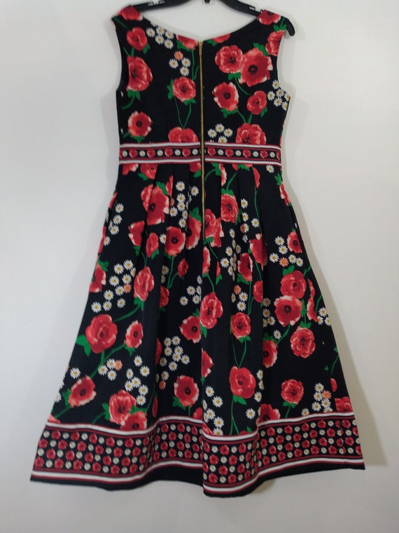 EVA MENDES Dress Women's Sleeveless Floral Red Bl… - image 8