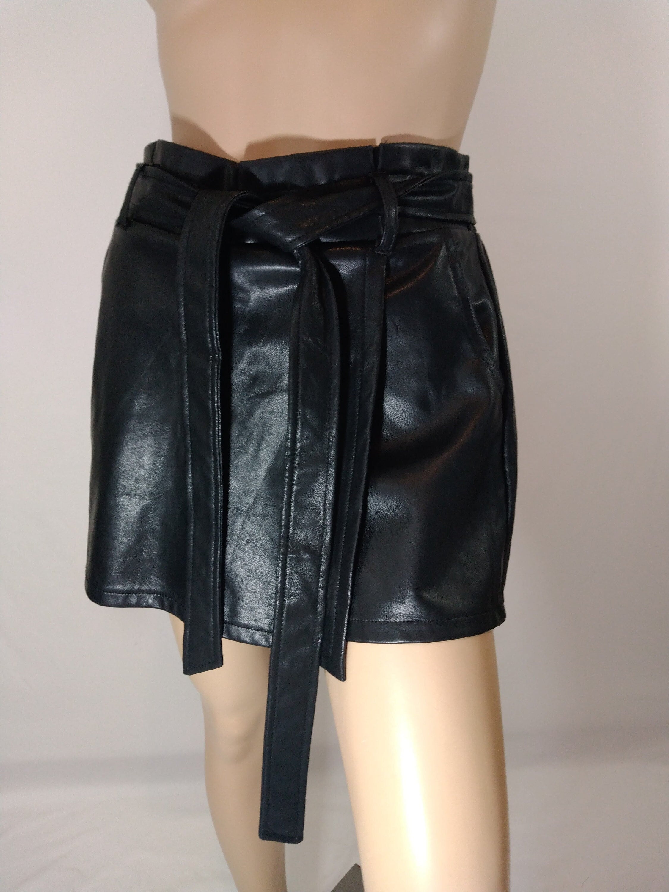 Women Leather Shorts 