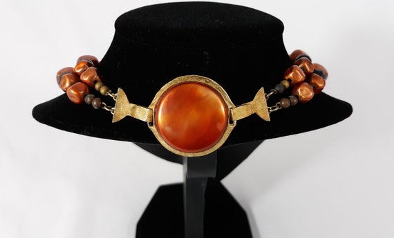 60's Necklace Vintage Jewelry Womens Double Stran… - image 2