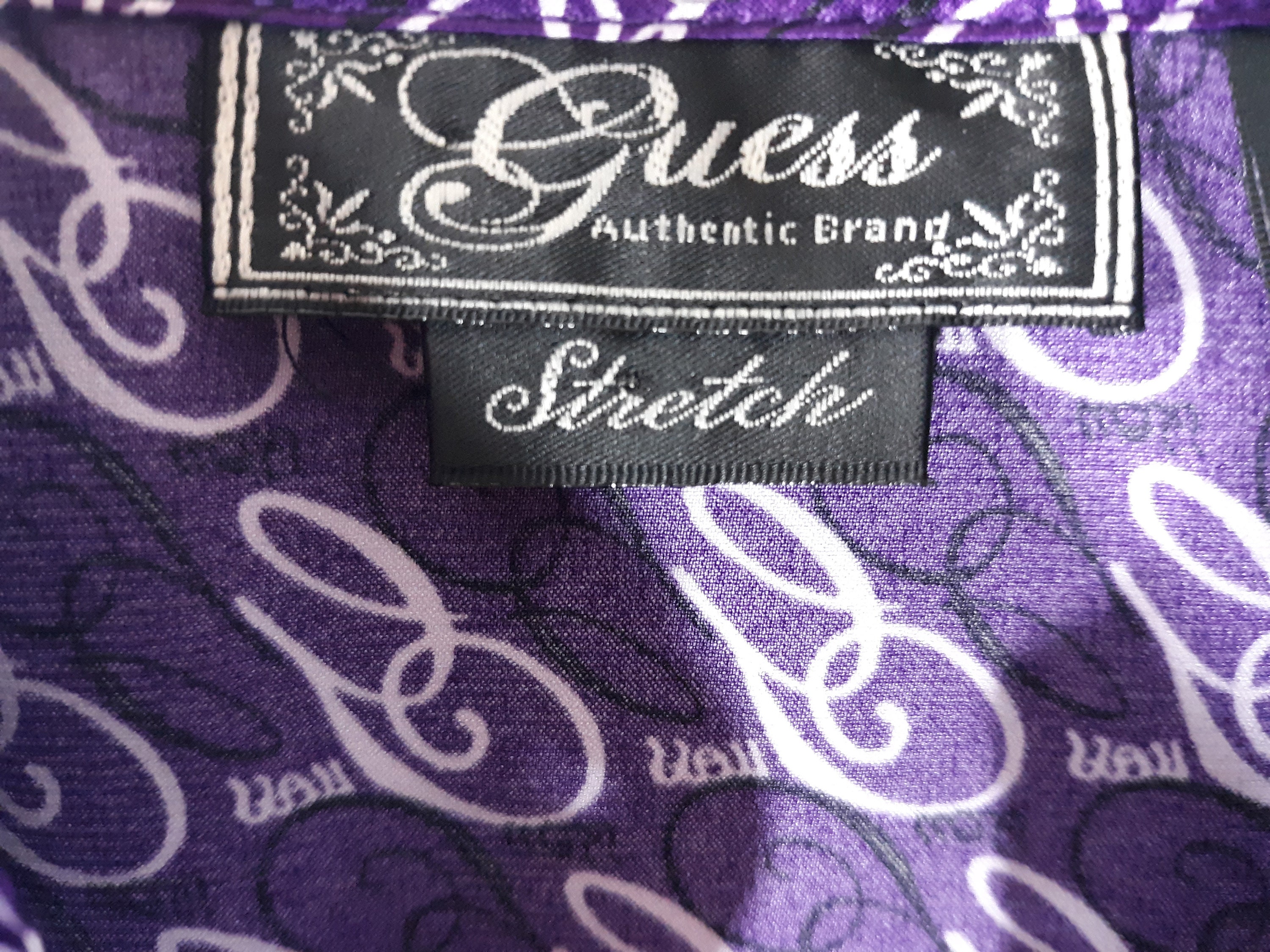 Guess shirt purple hotsell