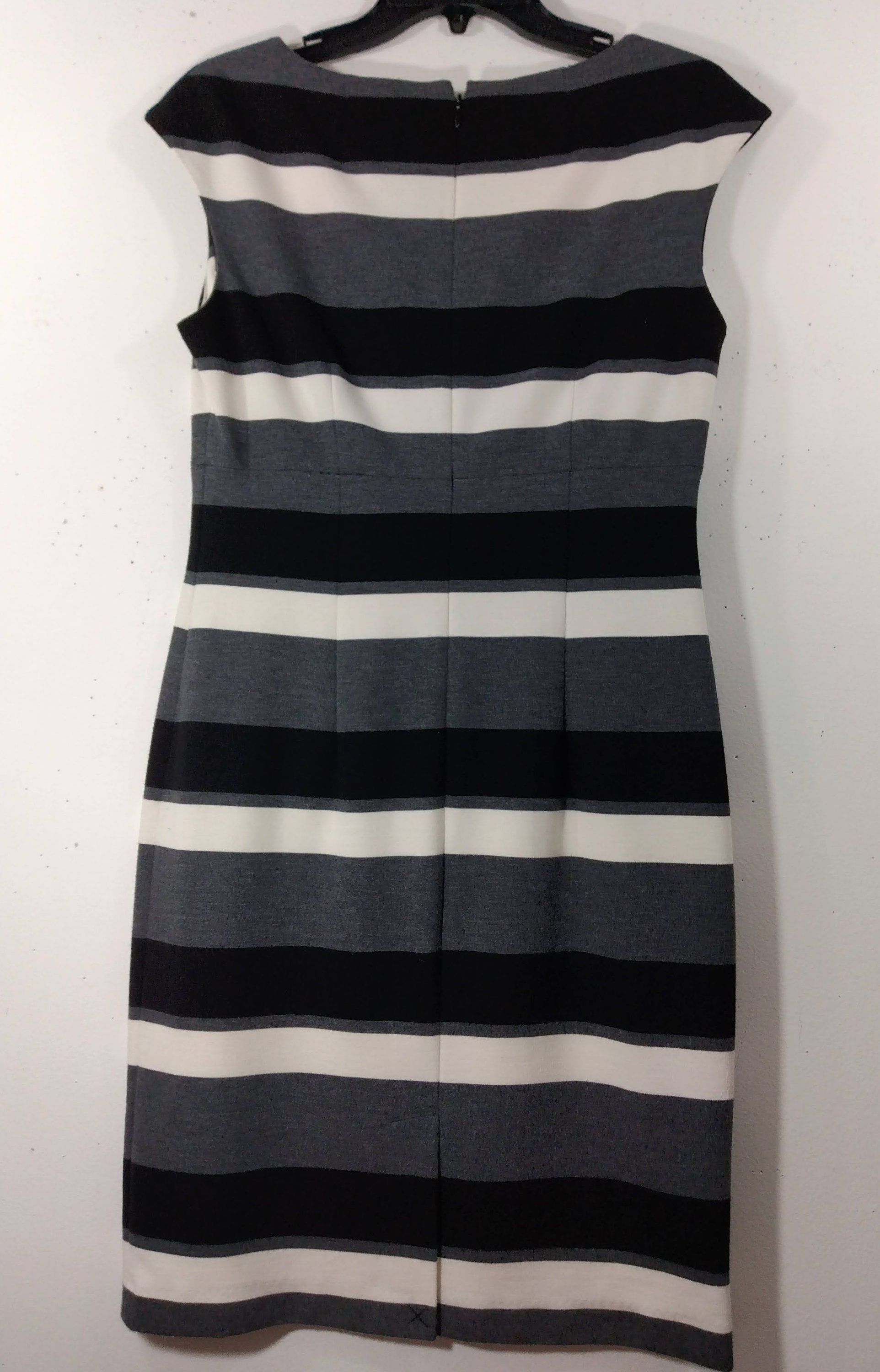 Calvin Klein Dress Sleeveless Black White Gray Striped Thick - Etsy