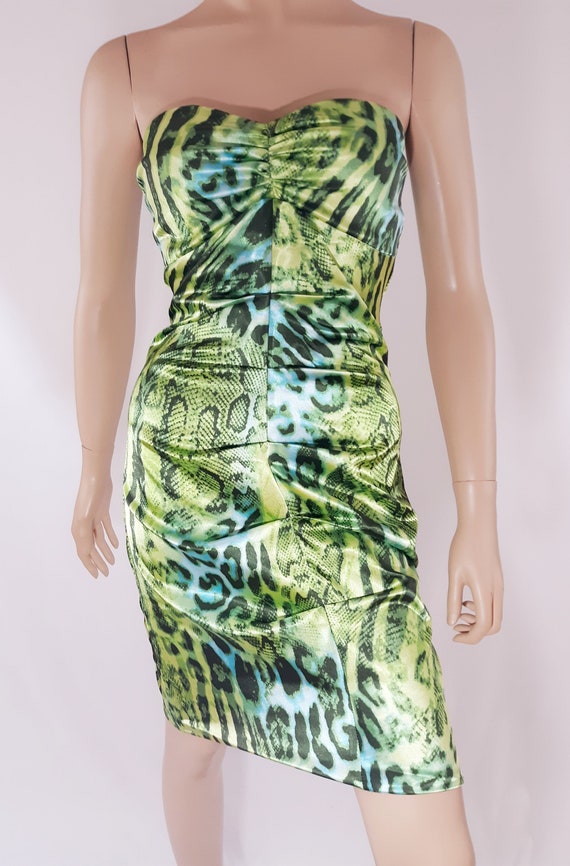 strapless open back dress Dress Party Long By Oh Polly In Snakeskin Print, Size: 4 main image 1