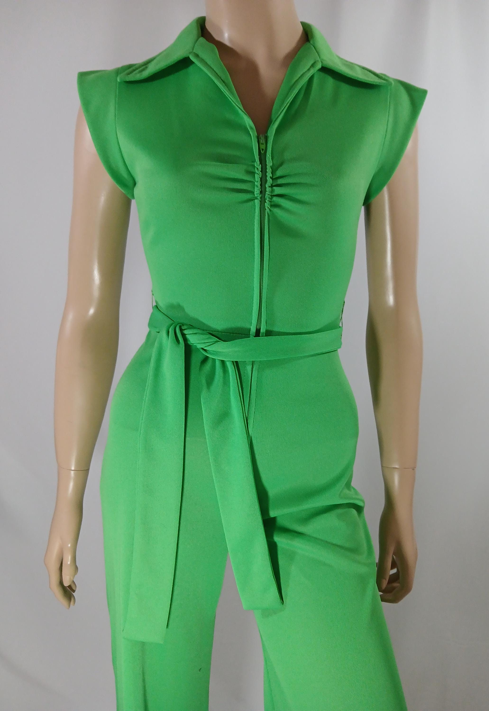 70s Green Jumpsuit - Etsy 70s Green Jumpsuit - Etsy