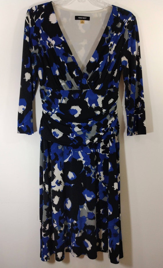 Nine West Dress Women's Dress Abstract Print 3/4 … - image 8
