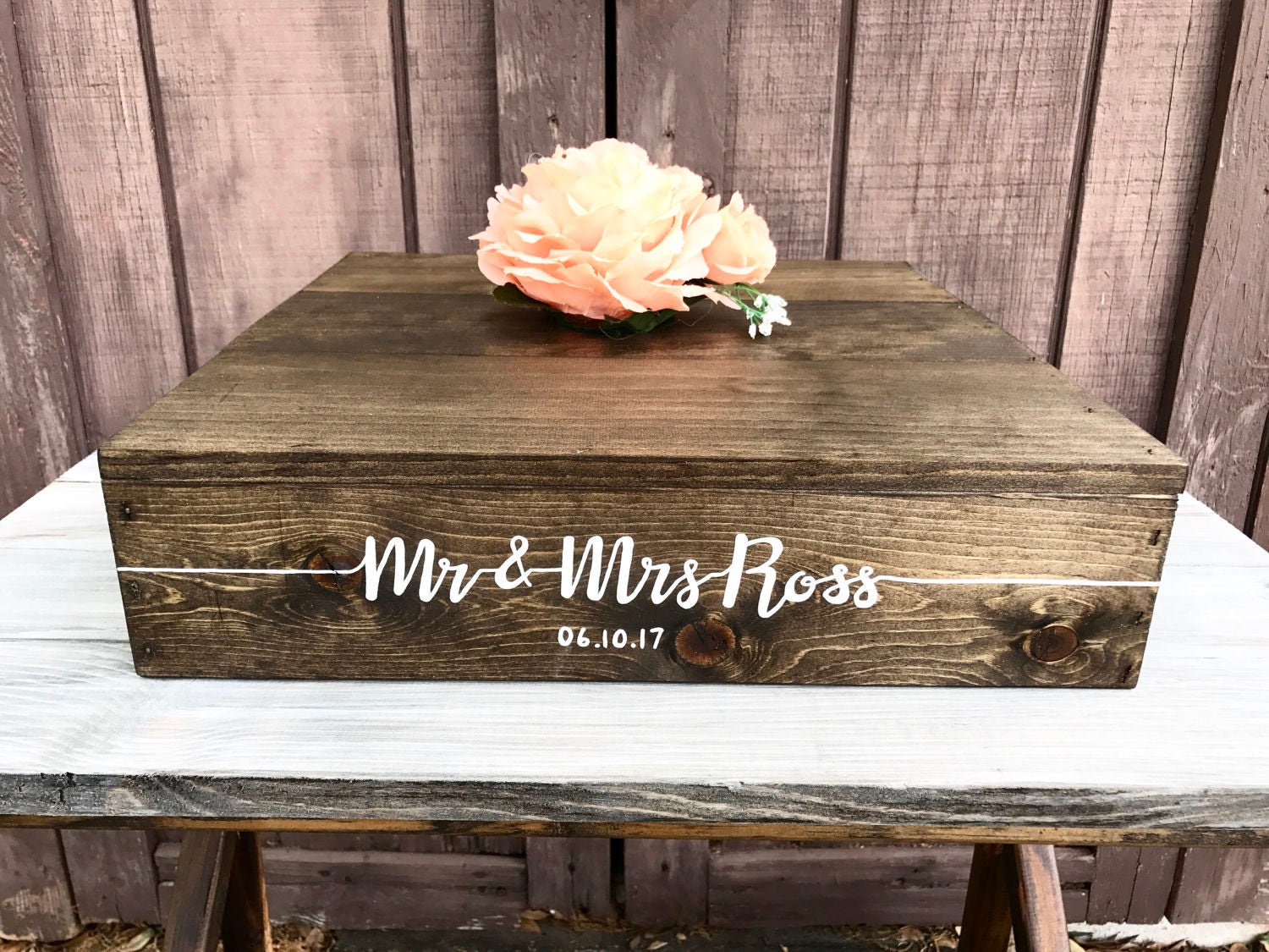 15x 15 Rustic Cake Stand Custom Wedding Cake Etsy