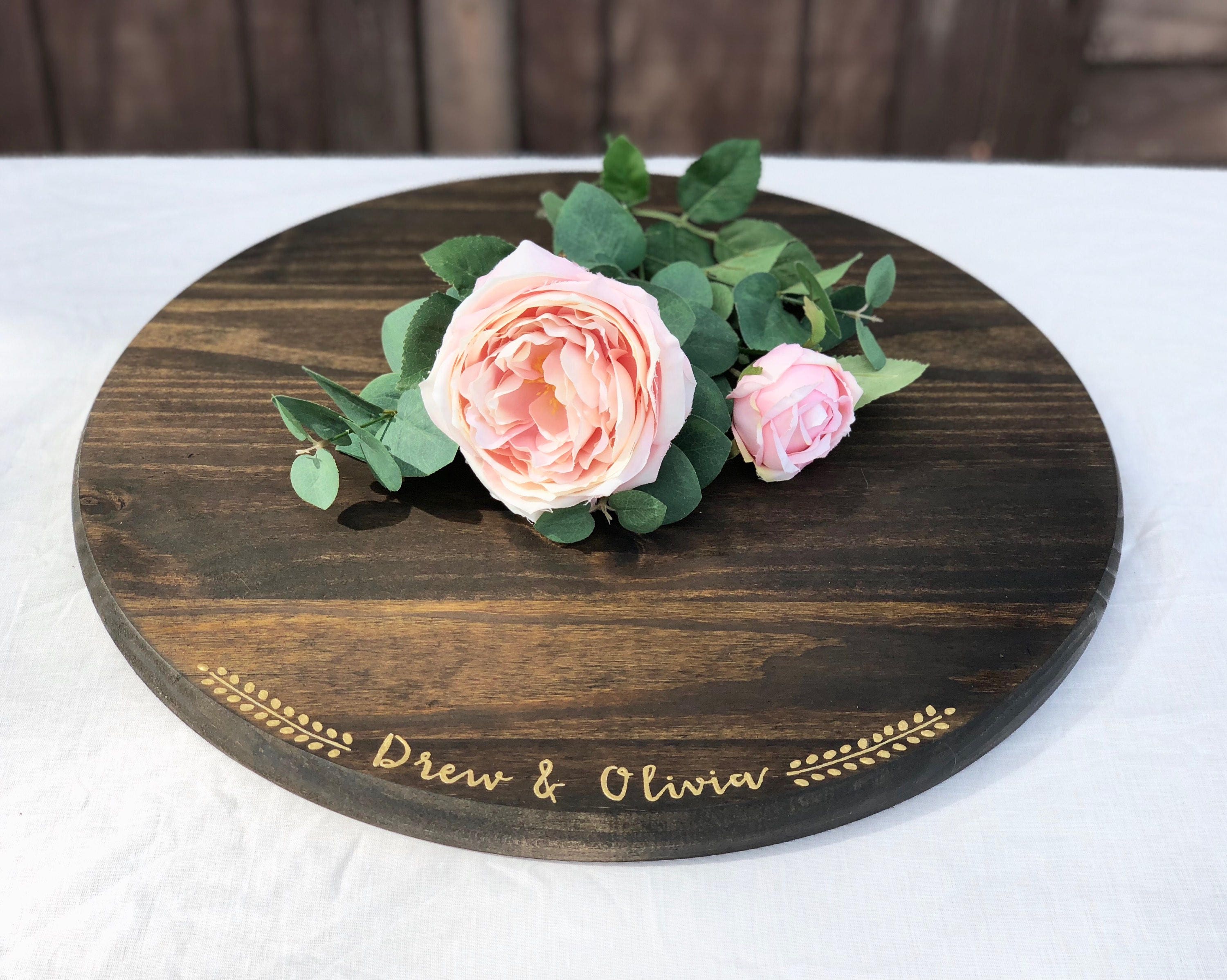 18 Custom Rustic Cake Stand Round Wedding Cake Stand Etsy