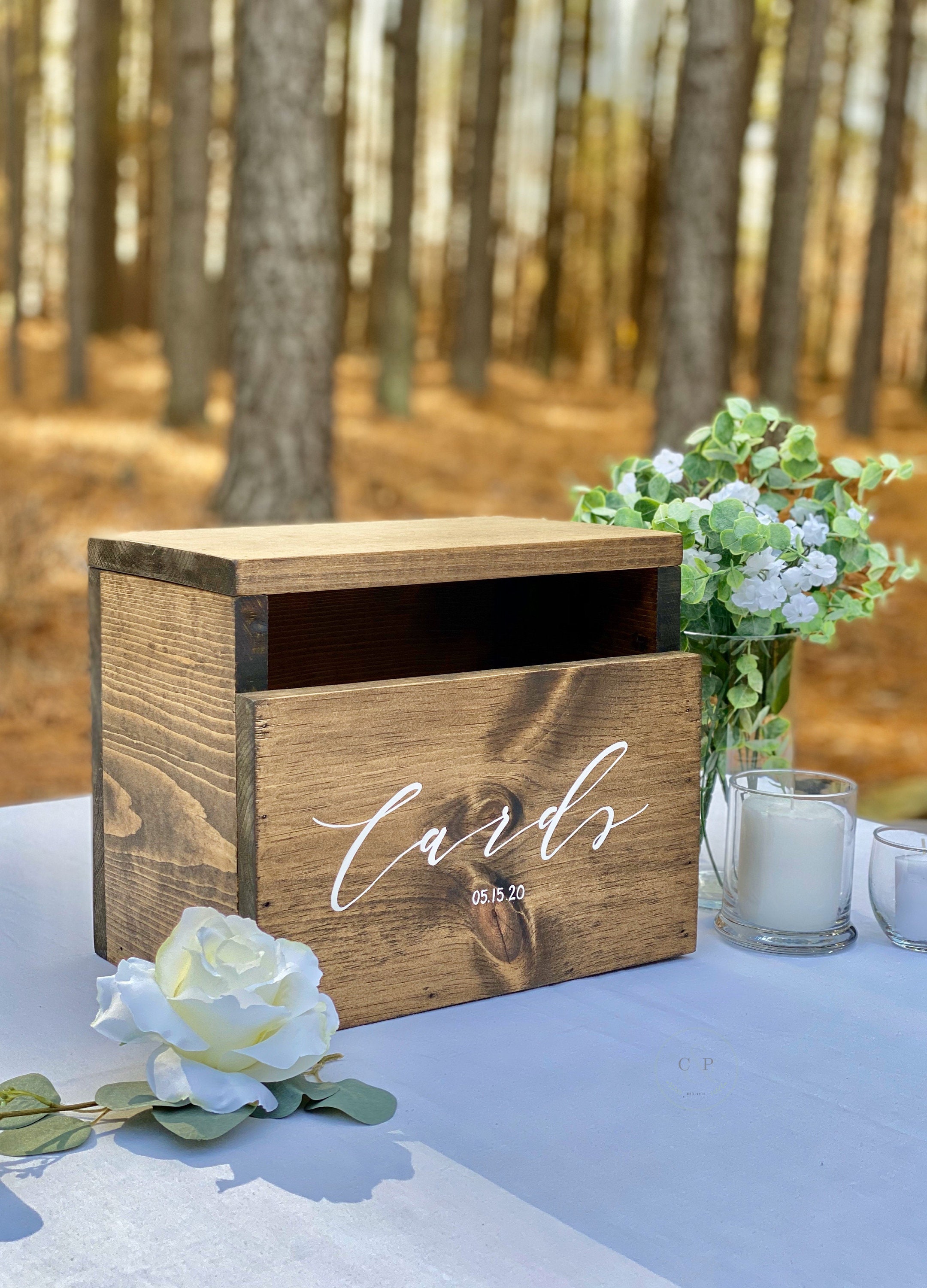 Wedding Card Box Custom Rustic Wedding Decor Wooden Card Etsy
