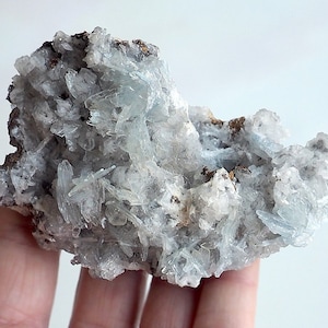 Natural blue Barite cluster