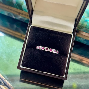 Vintage Sterling Silver Ruby Ring