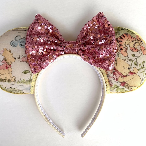 Winnie the Pooh inspired Mouse Ears, Winnie Mouse Ears, Tiger and Pooh Ears