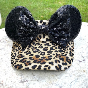 Animal print Mouse Disney Hat, Mouse Ears, Animal Kingdom Ears, Disney Visor