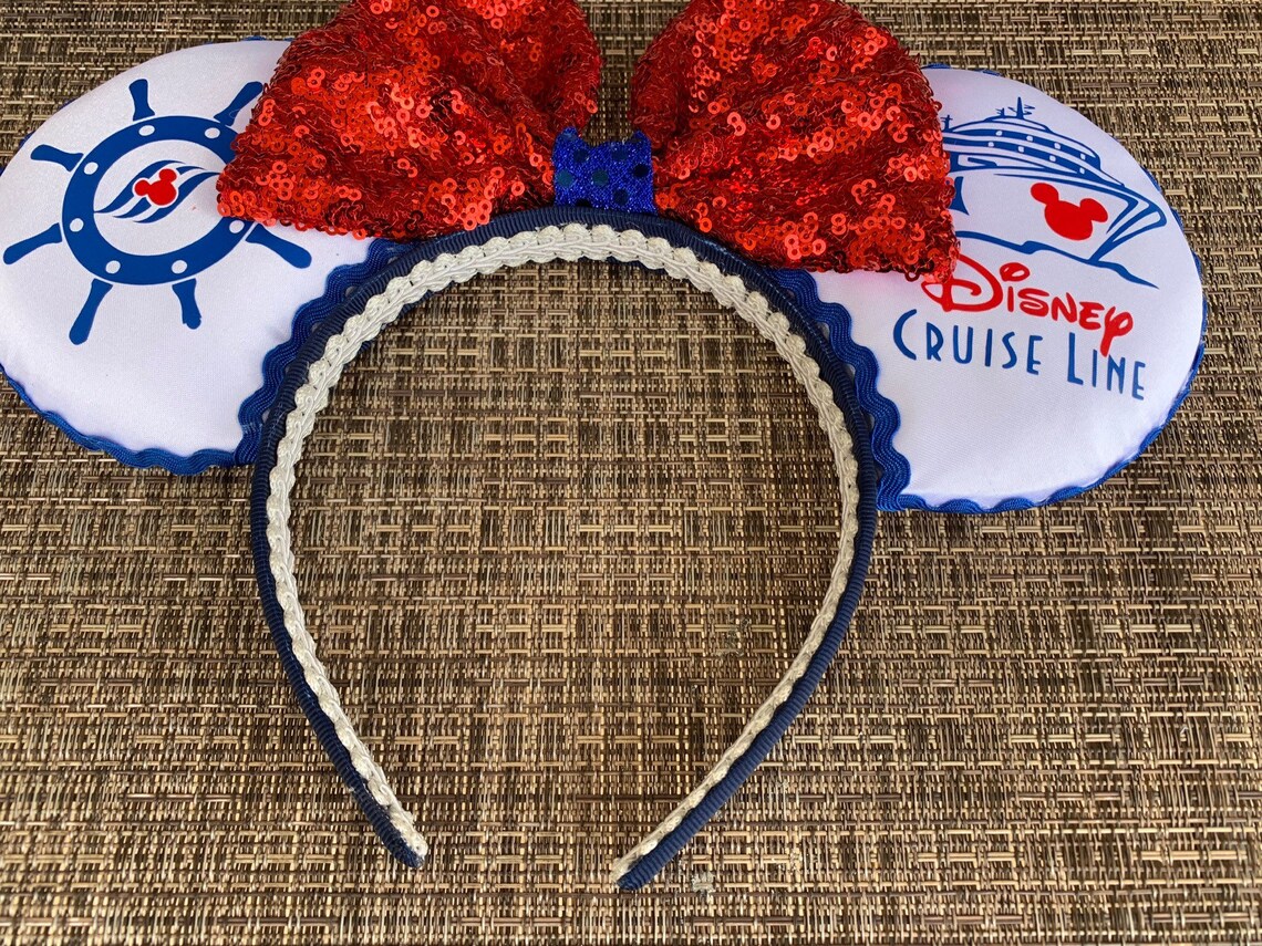Disney Cruise inspired Mickey Mouse Ears Disney Cruise Minnie Etsy