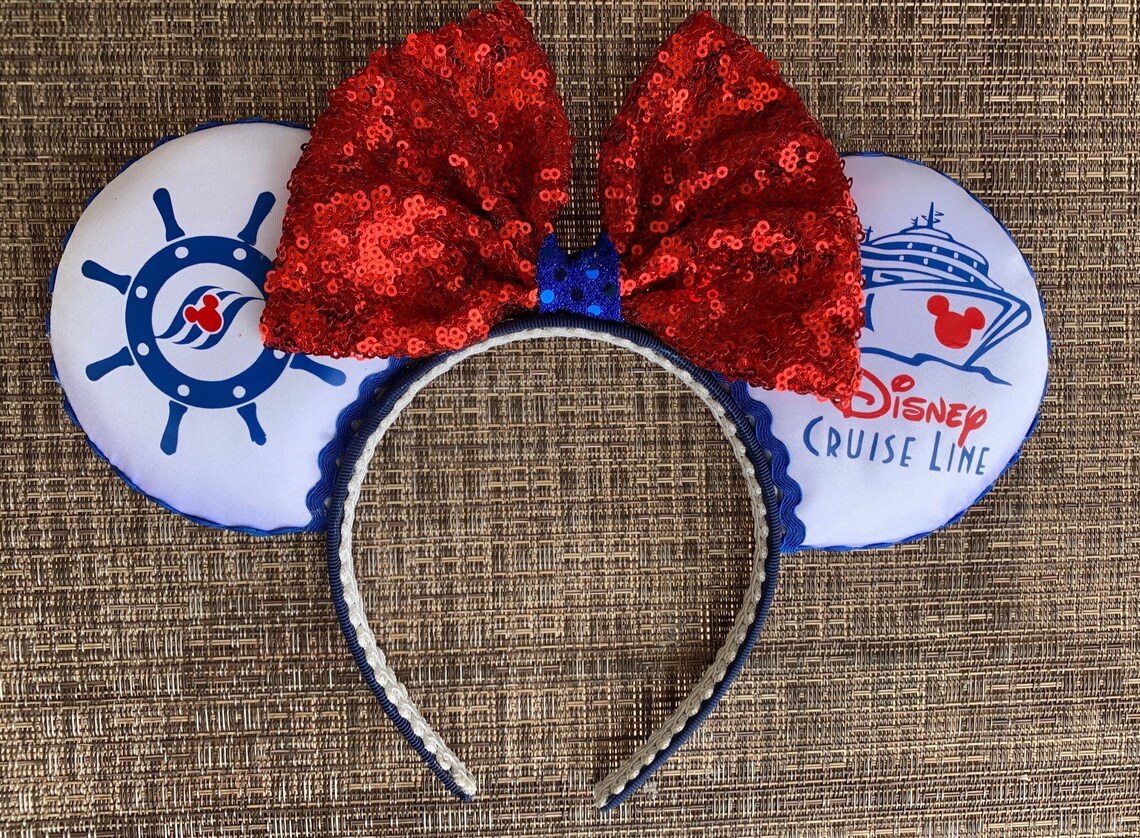 Disney Cruise inspired Mickey Mouse Ears Disney Cruise Minnie Etsy