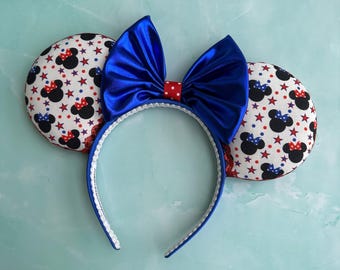 4th of July Mickey Ears, Patriotic Disney Ears, America Mouse Ears