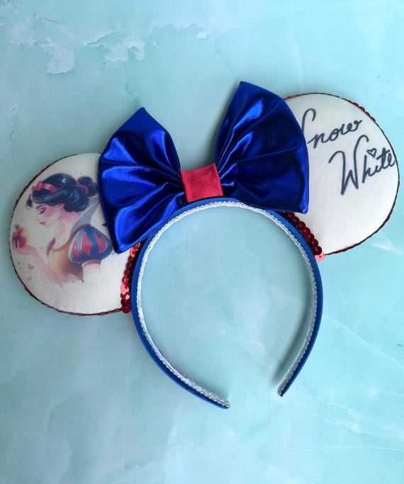 Snow White Mouse Ears: Handcrafted Princess Headband - Etsy display picture 1