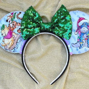 Winnie Christmas Ears, Eeyore Christmas Ears, Pooh Christmas Ears