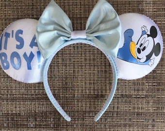 It's A Boy Gender Reveal Mouse Ears, It's A Boy Mouse Ears.