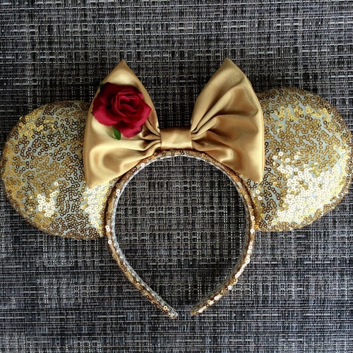Beauty and the Beast Mickey ears, Belle Mickey ears, Belle Minnie ears
