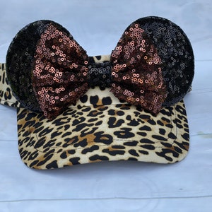 Mouse Ears Visor, Ears Visor, Animal print ears