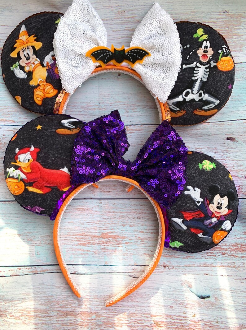 Halloween inspired Disney Mickey Ears Halloween Disney Ears Etsy