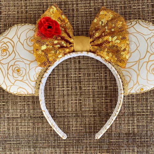 Belle Disney Ears, Belle Mickey Ears, Beaty and the Beast Mickey Mouse Ears