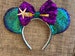 Little Mermaid inspired Mickey Ears, Ariel Disney Ears 