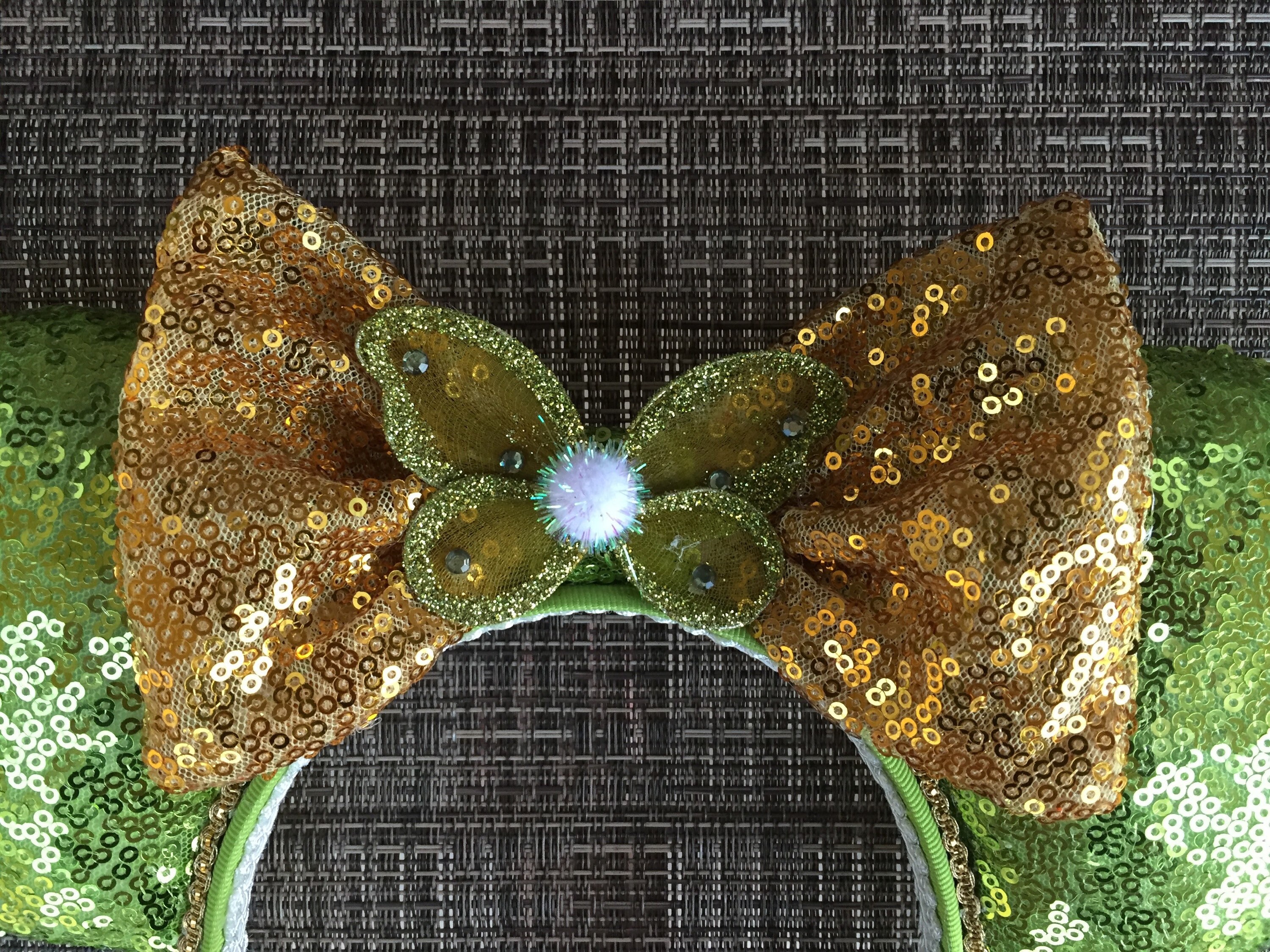 Tinkerbell Inspired Mickey Ears Tinkerbell Minnie Mouse Ears Etsy