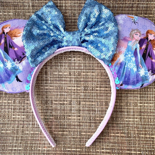 Frozen II Micke Ears, Olaf Mouse Ears, Anna and Elsa Mouse ears.