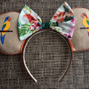Enchanted Tiki Room Mouse Ears: Handcrafted Parrot Headband