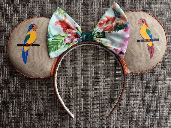 Enchanted Tiki Room Mouse Ears: Handcrafted Parrot Headband 