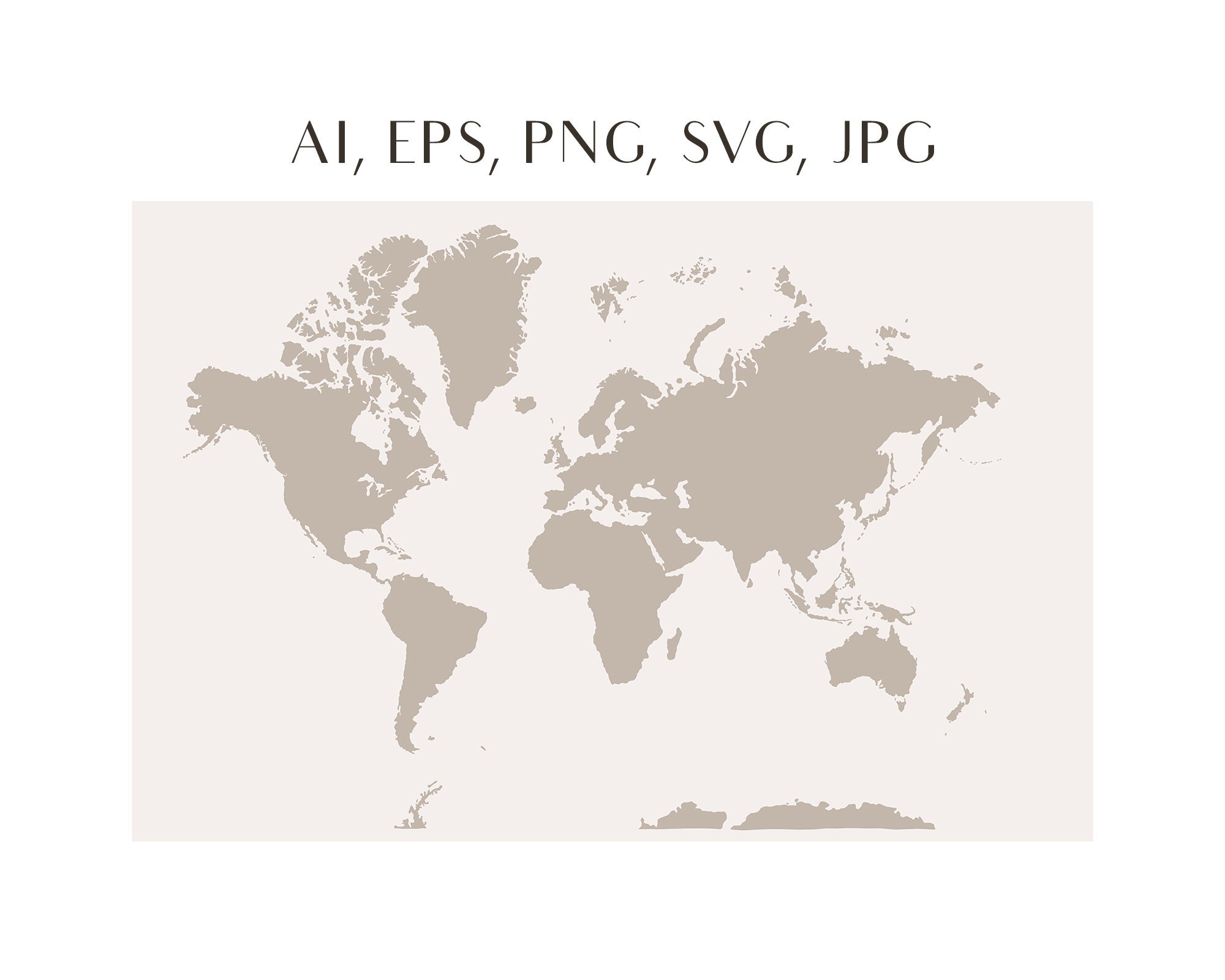 World Map Digital Svg Files For Cricut World Map Svg Decal Etsy Images