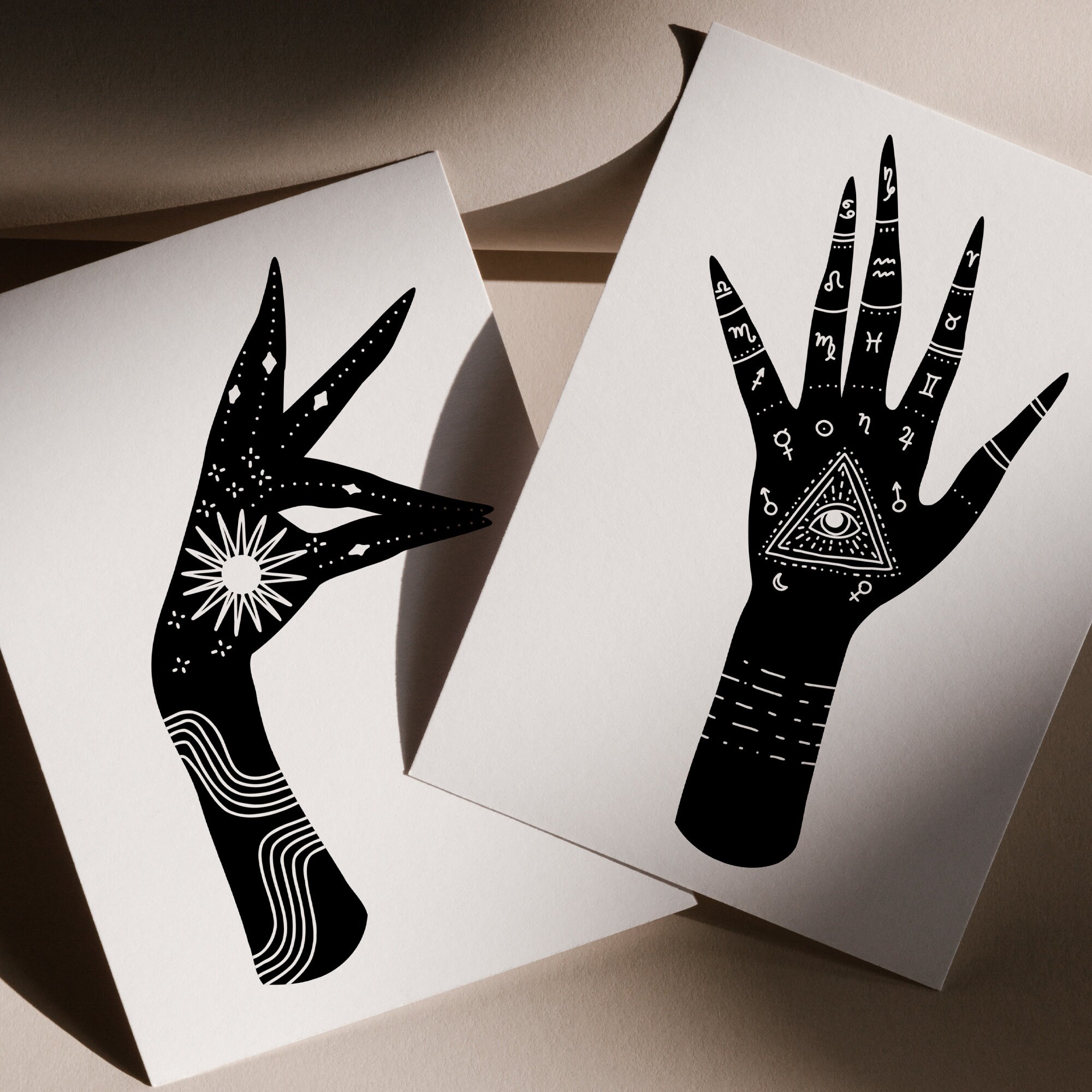 Witch Hands Clipart SVG Magic Hand Clipart Astrology Symbol Etsy