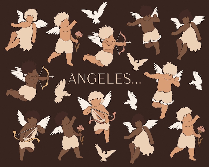 Cupid Instant Download SVG Angels clipart Abstract art Valentine/'s Day Cupids Love illustrations SVG anger for circuit and silhouette