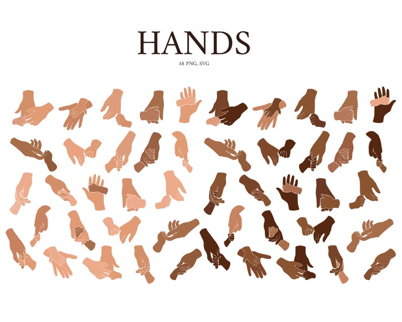 Download Family Hands Svg Clipart Abstract Mather Father Kid Hand Etsy