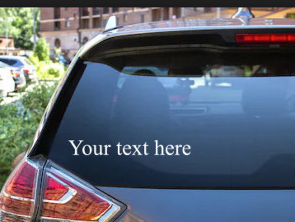 Custom text vinyl lettering for car bottle laptop etc. | Etsy