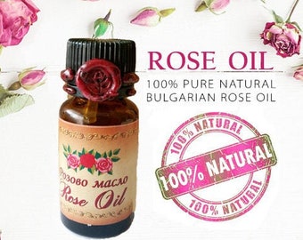 100% True & Pure Bulgarian Rose Damask essential oil otto, 5ml bottle