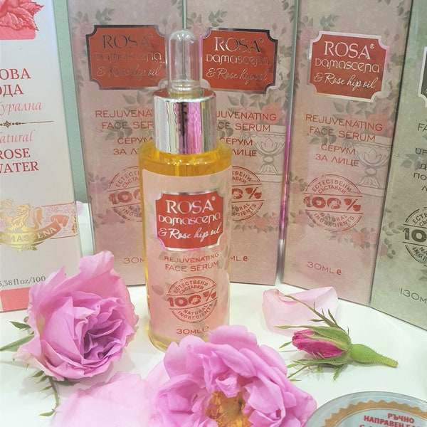 100% natural ingredients Rejuvenating Face serum with Bulgarian Rose oil & Rosehip