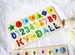 Personalized toddlers name puzzle with pegs Baby Name puzzle Wooden name puzzle Busy board Kid name puzzle Сhilds name puzzle 